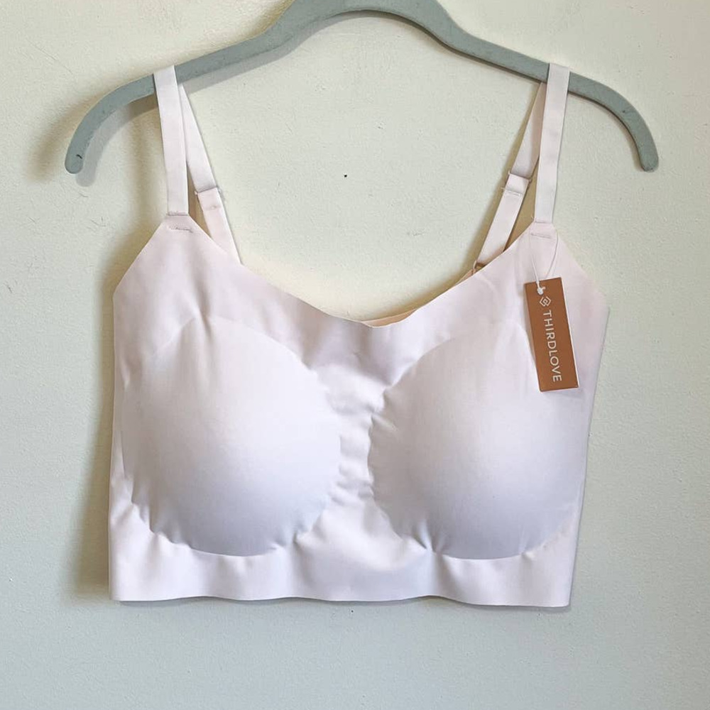 ThirdLove Smoothing Wireless Pullover Bra Sz 3X Pale Pink Removable Padding New